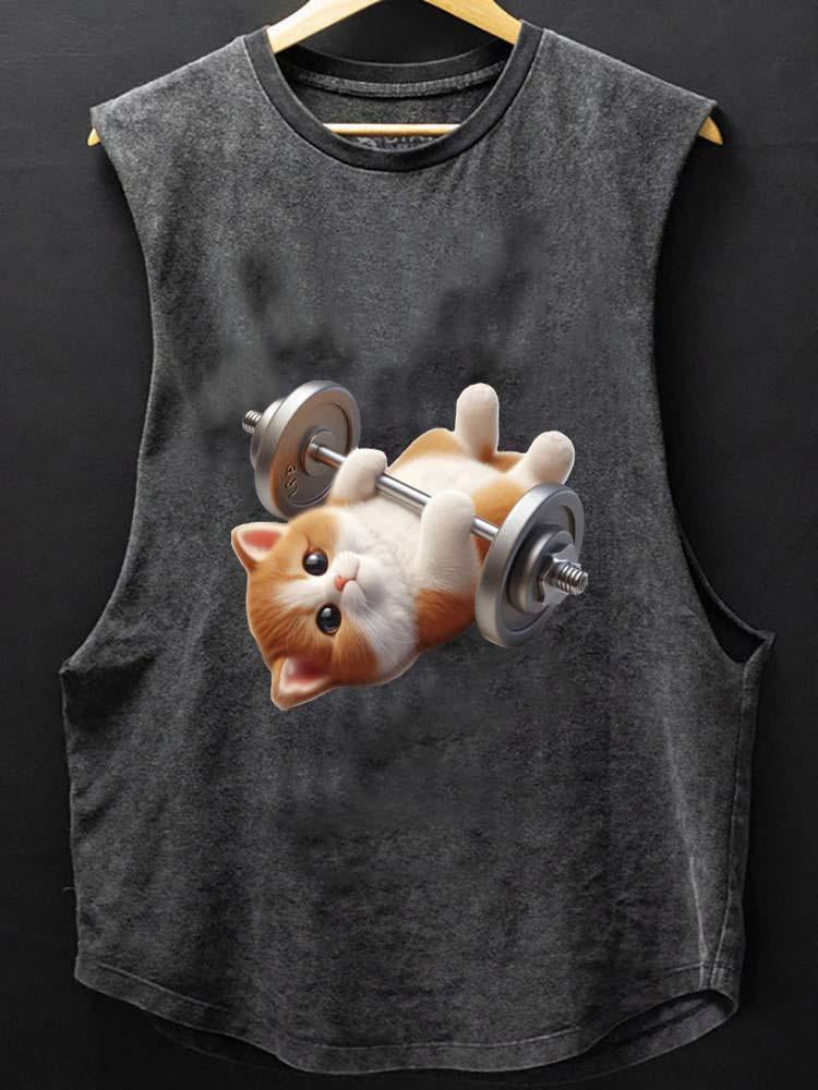 BENCH PRESS CAT SCOOP BOTTOM COTTON TANK