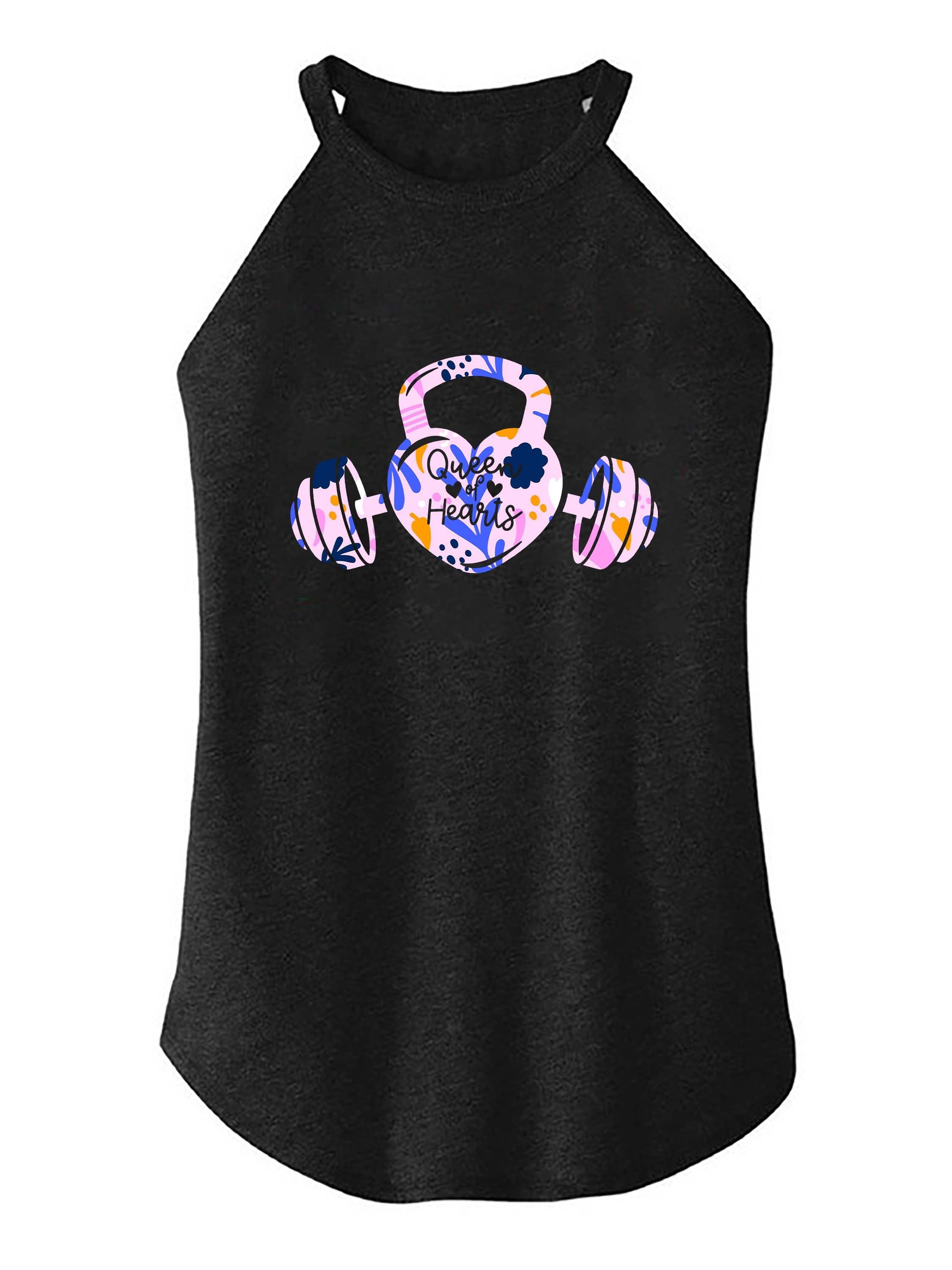 queen of hearts TRI ROCKER COTTON TANK