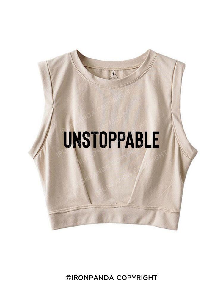 UNSTOPPABLE SLEEVELESS CROP TOPS
