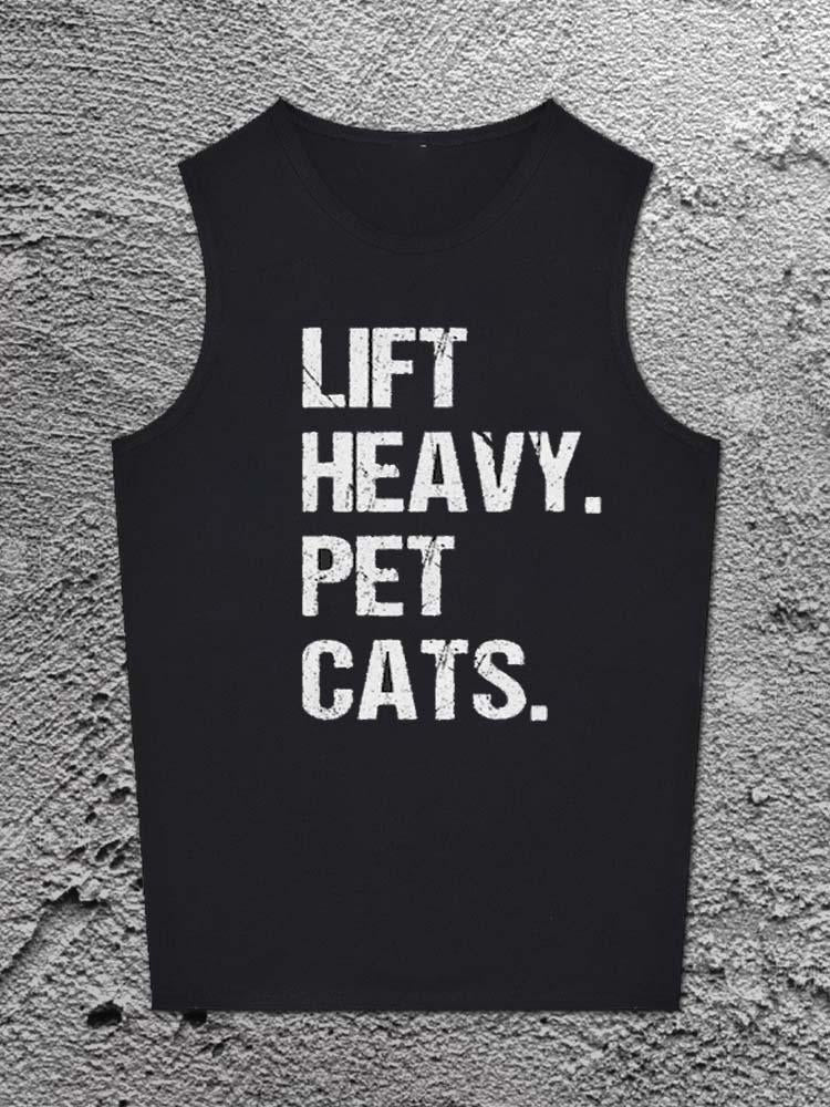 Lift Heavy Pet Cats Unisex Cotton Vest