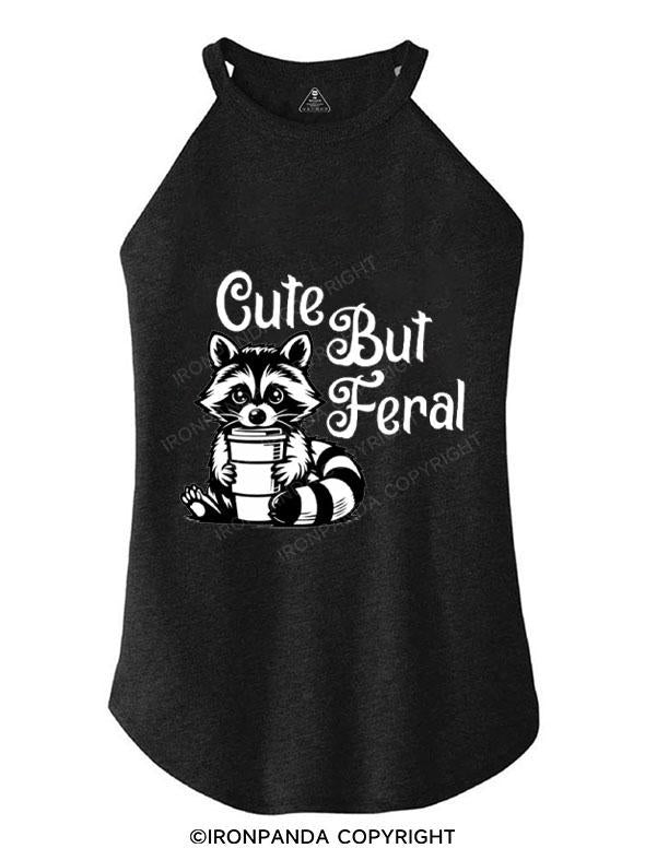 CUTE BUT FERAL TRI ROCKER COTTON TANK