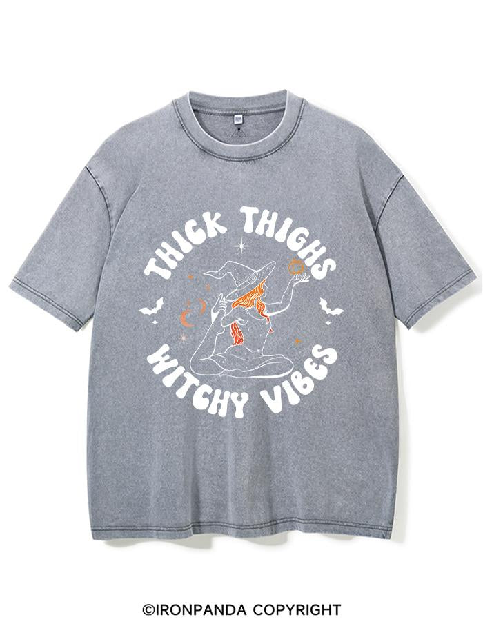 THICK THIGHS WITCHY VIBES VINTAGE GYM SHIRT