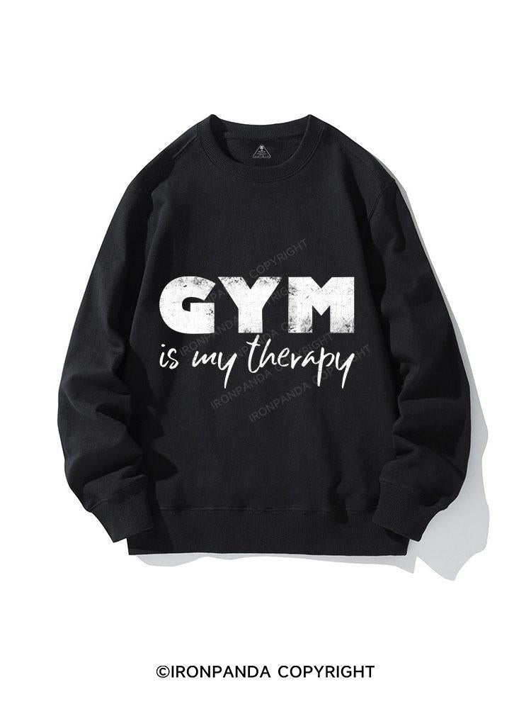 gym is my therapy CREWNECK Sweatshirt
