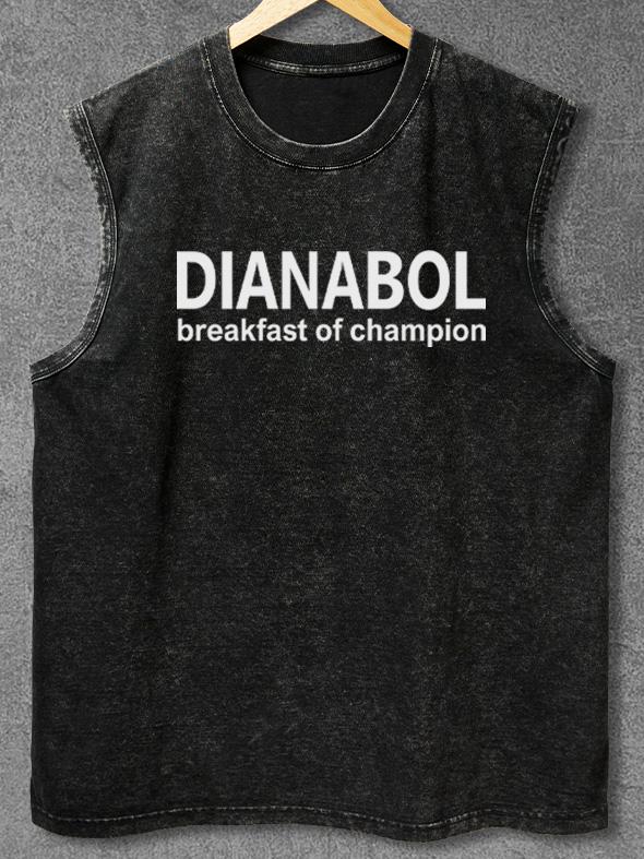 DIANABOL BREAKFAST OF CHAMPION Washed Gym Tank