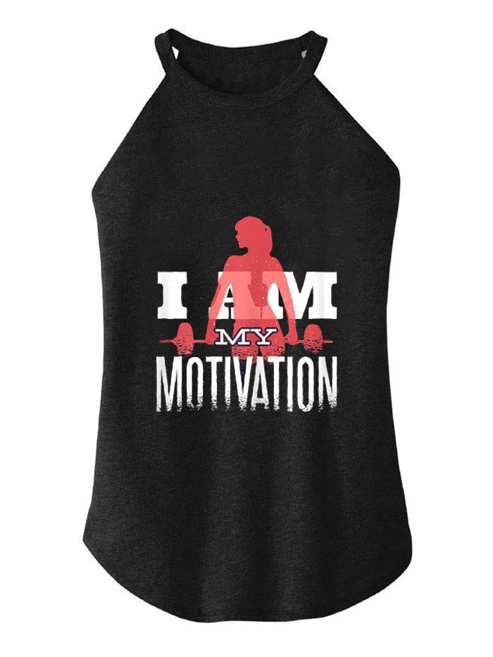 I AM MY MOTIVATION ROCKER COTTON TANK