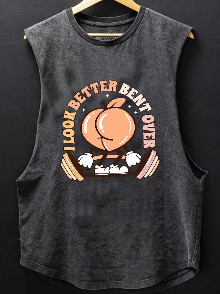 I LOOK BETTER BENT OVER SCOOP BOTTOM COTTON TANK