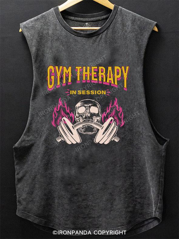 GYM THERAPY IN SESSION SCOOP BOTTOM COTTON TANK