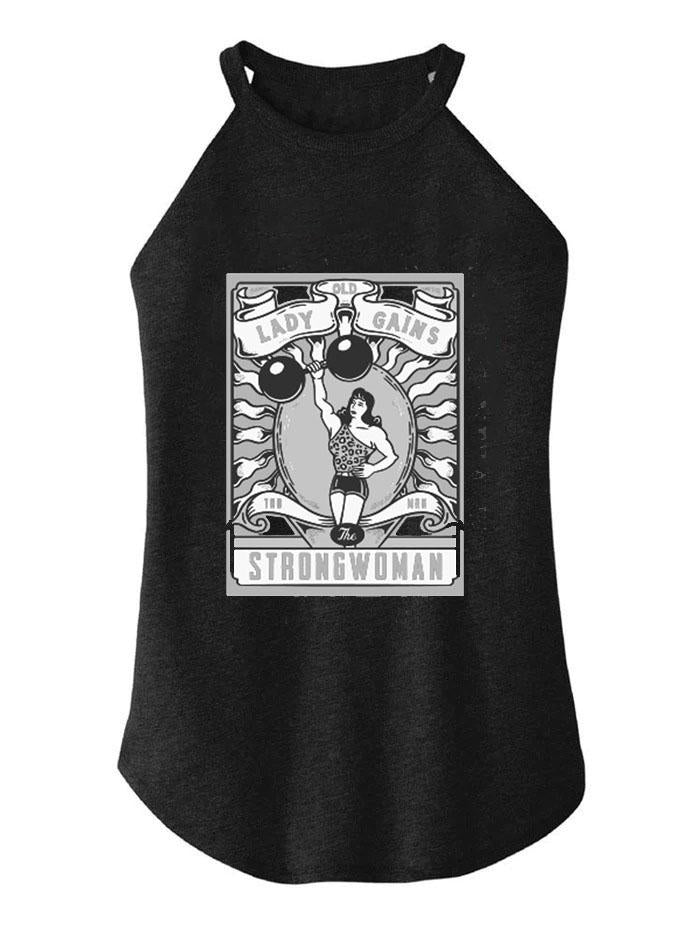 THE STRONG WOMEN TAROT CARD TRI ROCKER COTTON TANK