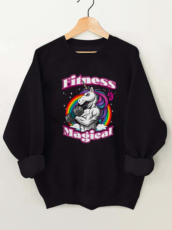 Fitness Is Magical Vintage Gym Sweatshirt