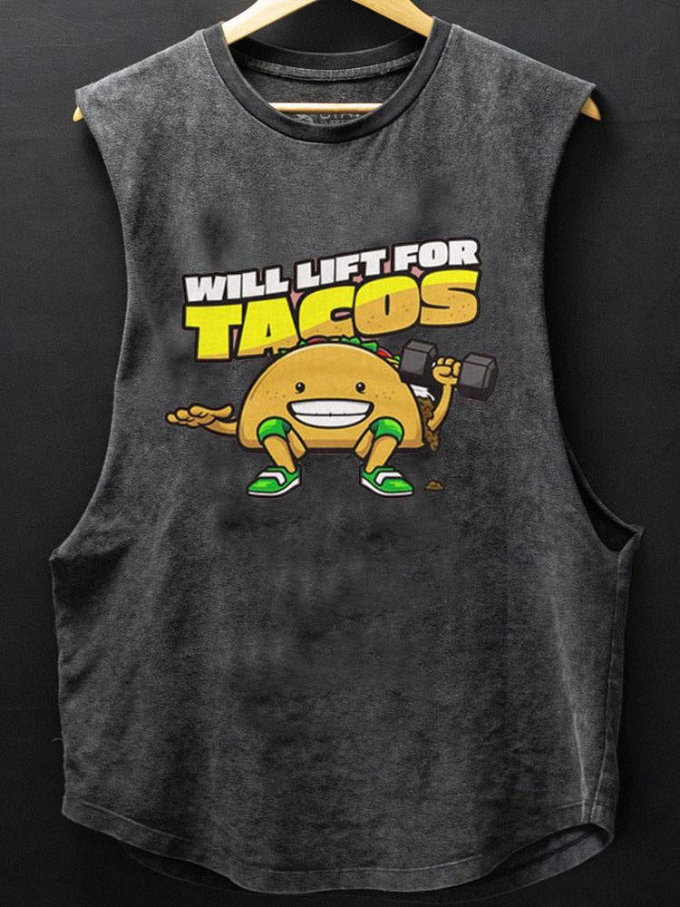 Will Lift For Tacos SCOOP BOTTOM COTTON TANK