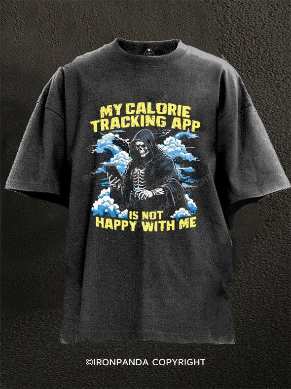 Calorie Tracking App Washed Gym Shirt