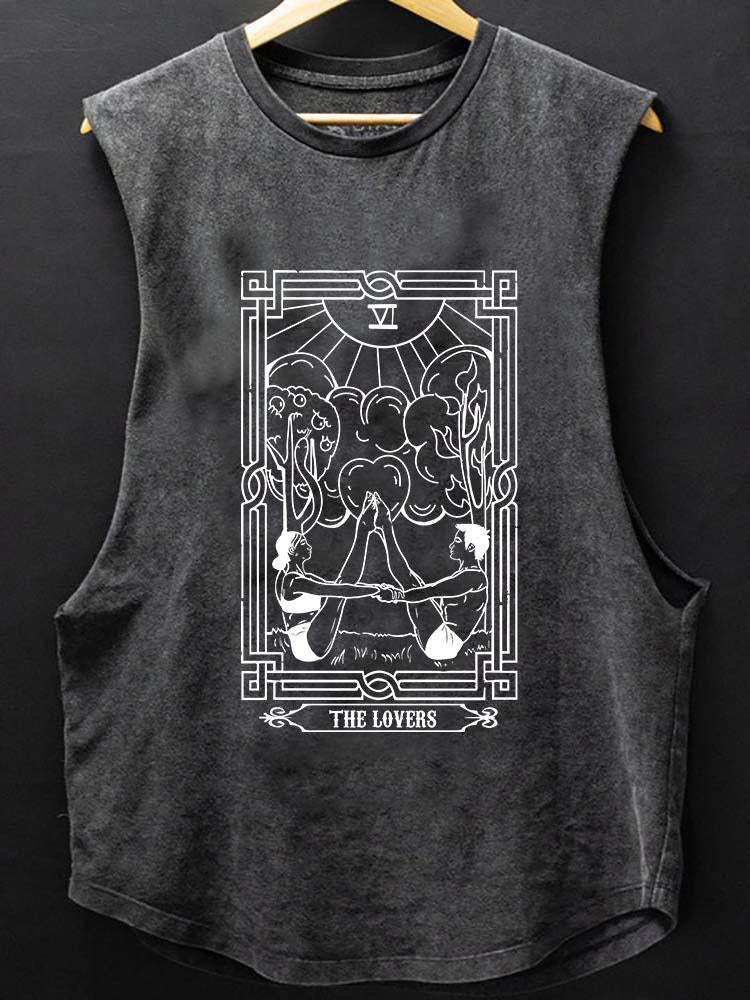 TAROT THE LOVERS SCOOP BOTTOM COTTON TANK