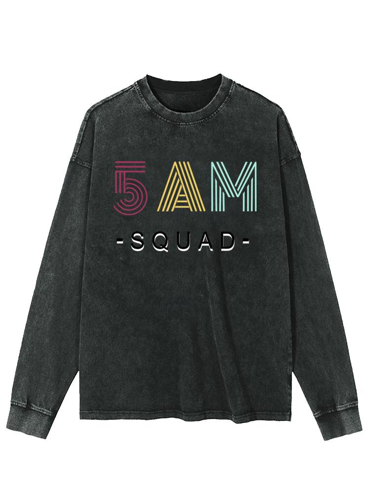 5 Am Squad Washed Long Sleeve Shirt