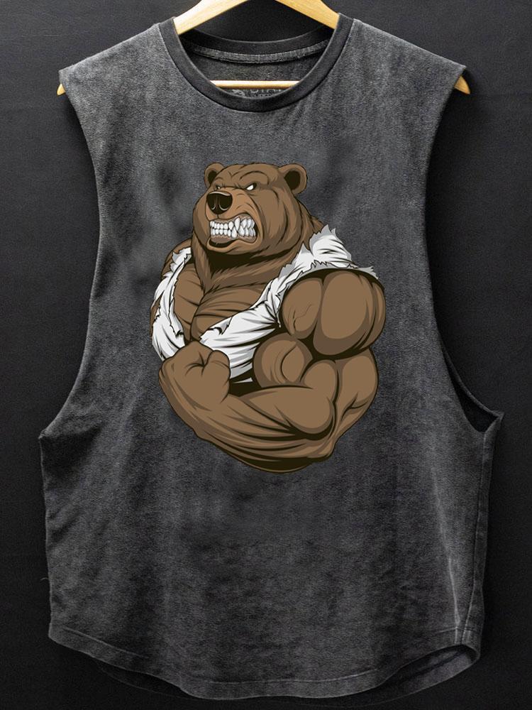 angry bear SCOOP BOTTOM COTTON TANK