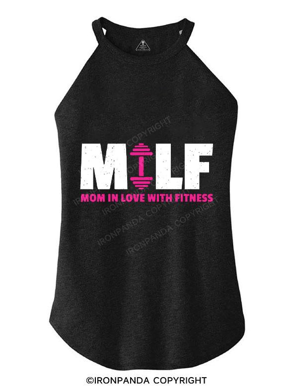 MILF MOM IN LOVE WITH FITNESS TRI ROCKER COTTON TANK