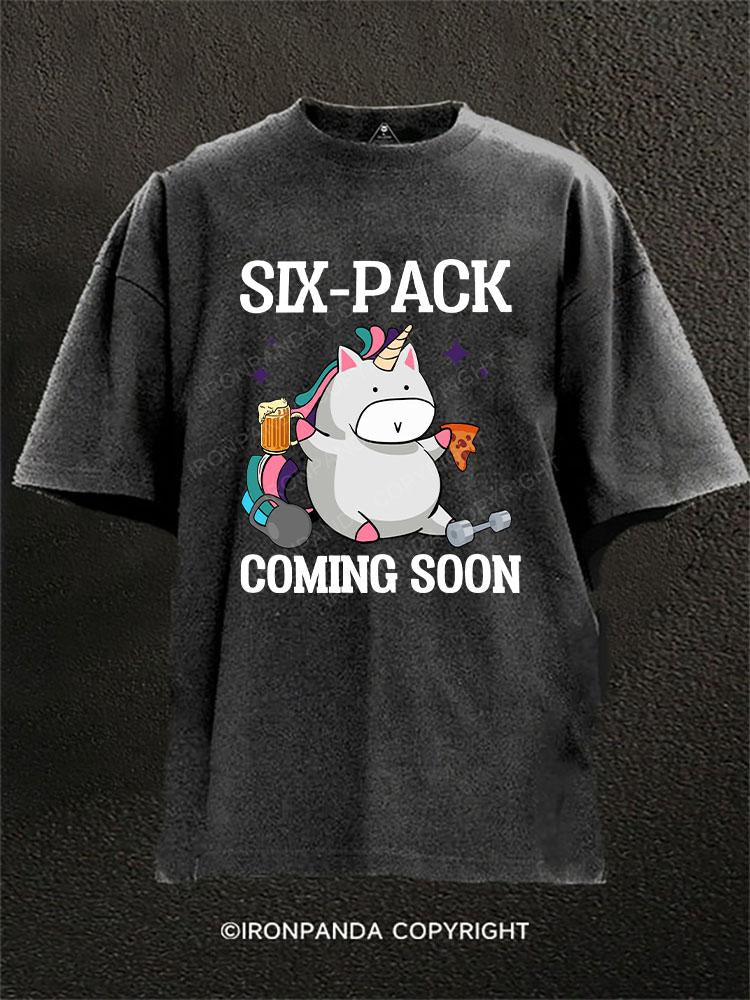 Six-pack coming soon Washed Gym Shirt