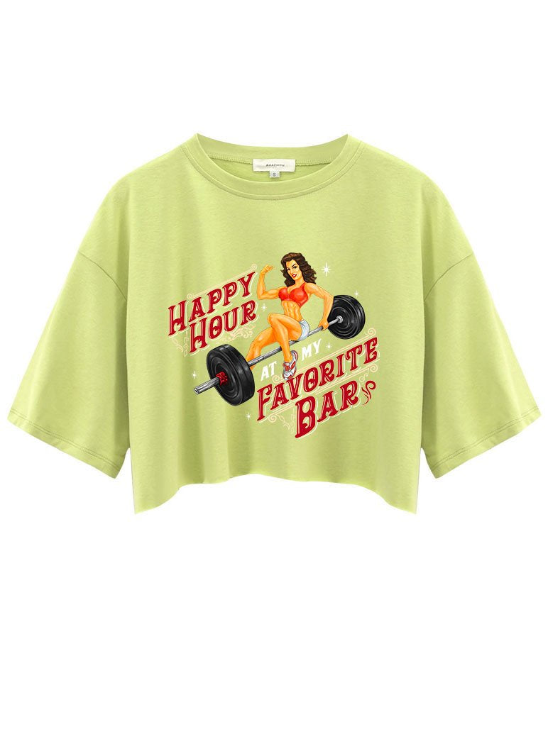HAPPY HOUR FAVORITE BARS Crop Tops