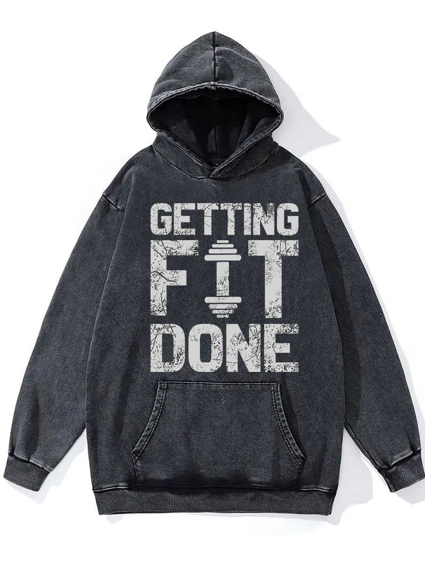 IronPandafit Getting Fit Done Washed Gym Hoodie For Sale