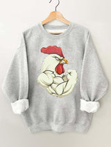 Rooster at the Gym Vintage Gym Sweatshirt