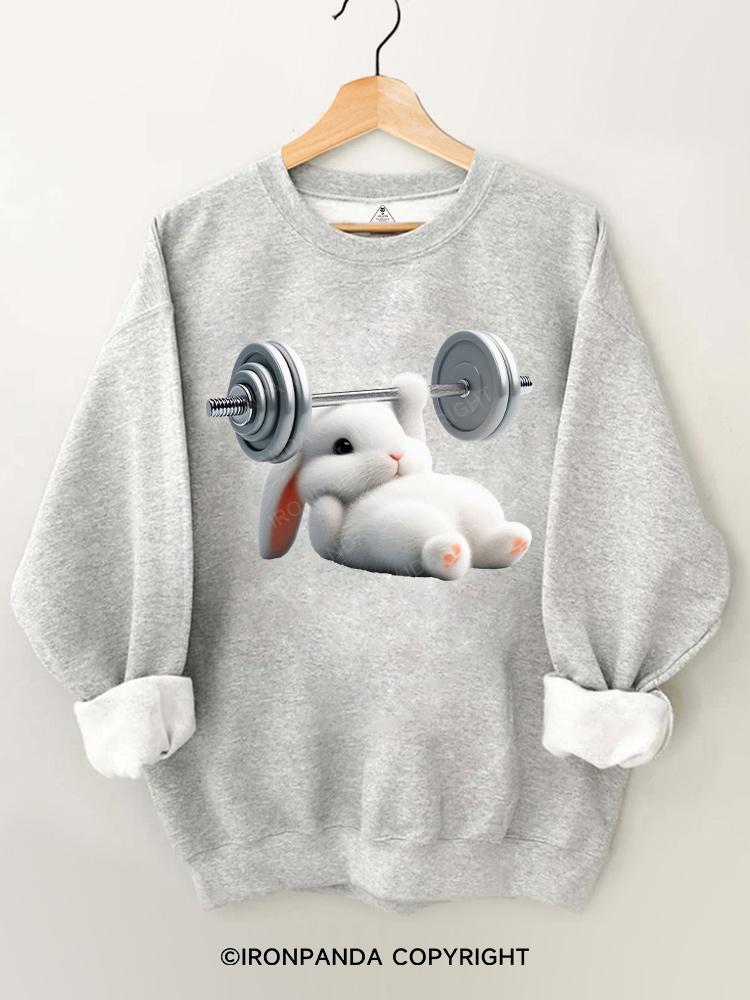 rabbit bench press Gym Sweatshirt