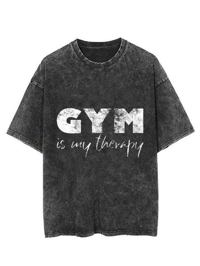 GYM IS MY THERAPY VINTAGE GYM SHIRT