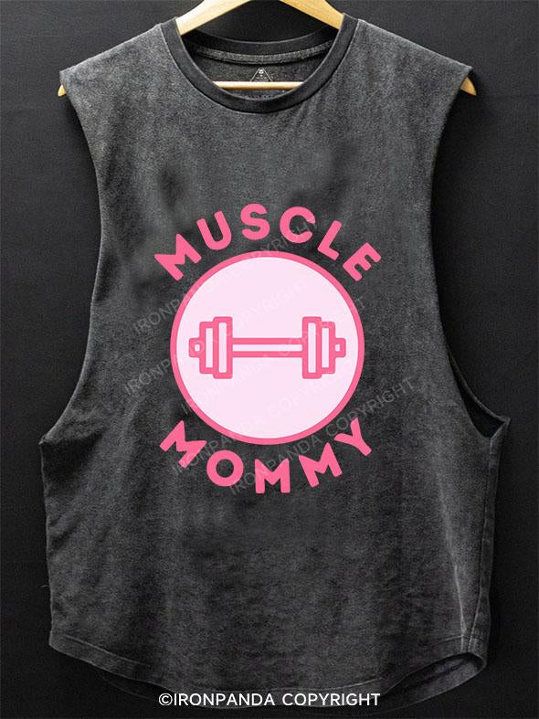 MUSCLE Mom  PINK SCOOP BOTTOM COTTON TANK