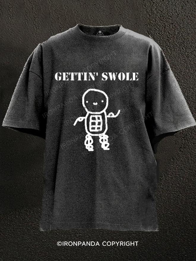 Gettin Swole Washed Gym Shirt