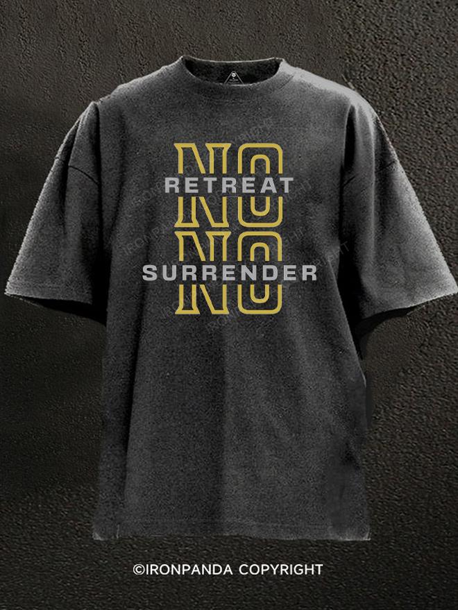 No Retreat No Surrender Washed Gym Shirt