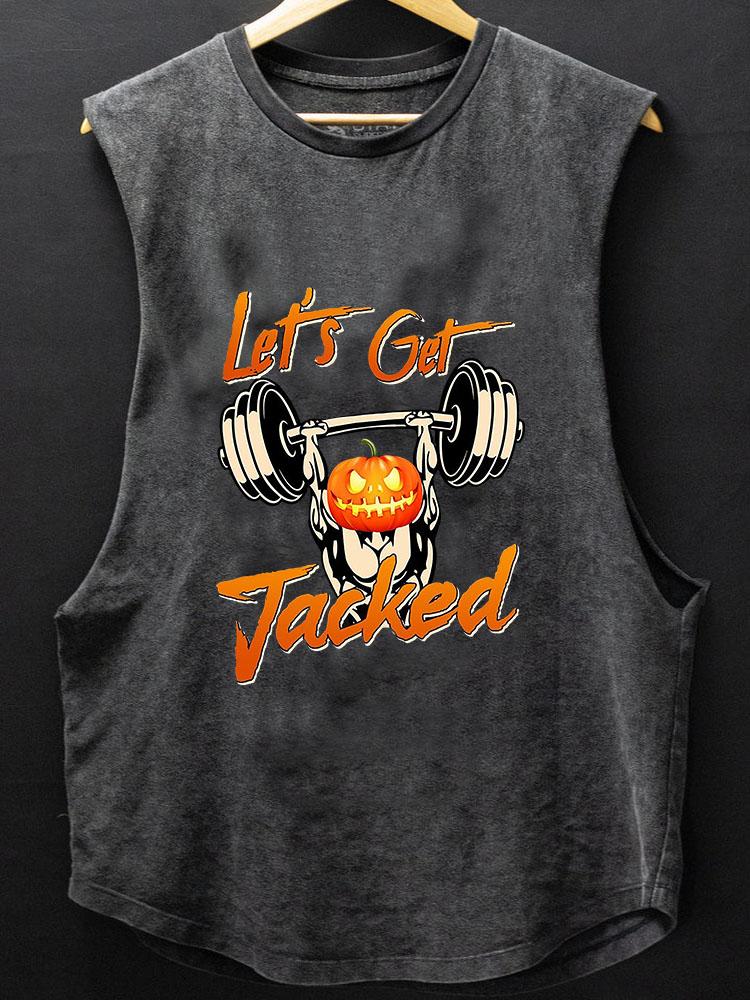 LETS GET JACKED SCOOP BOTTOM COTTON TANK