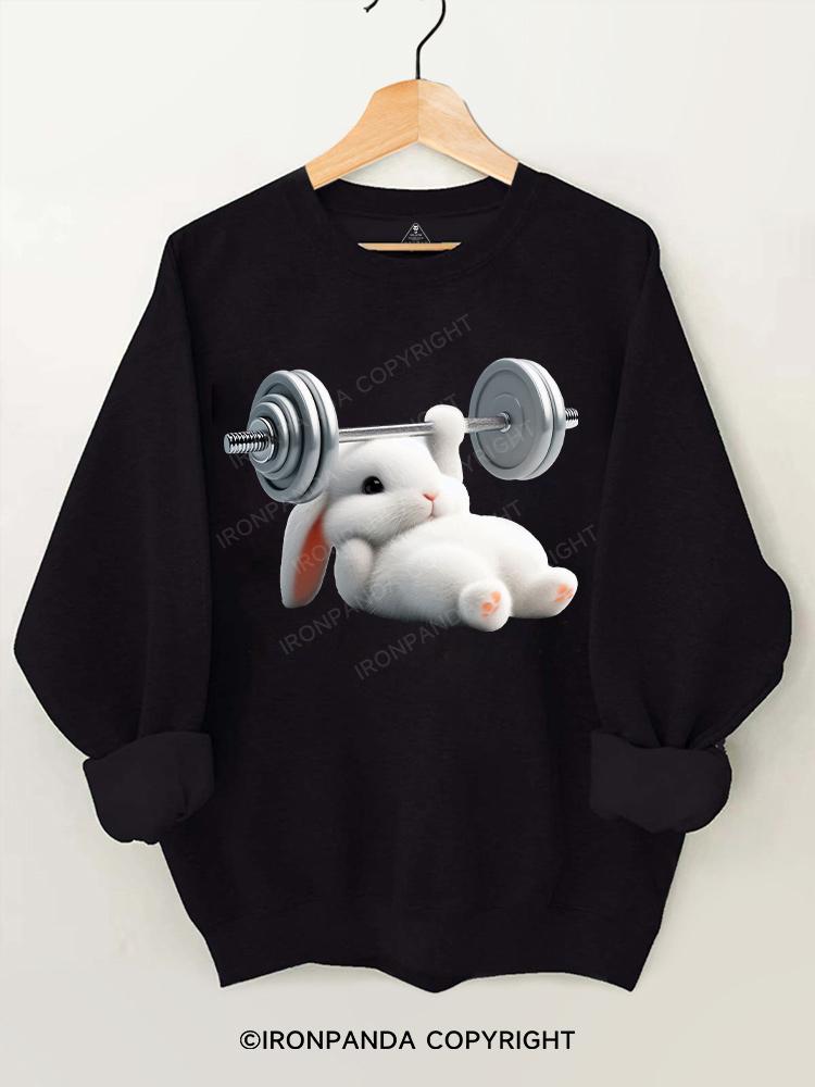 rabbit bench press Gym Sweatshirt