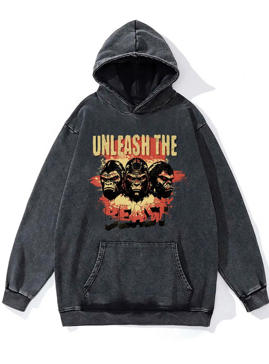 unleash the beast Washed Gym Hoodie