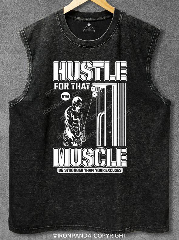 HUSTLE Washed Gym Tank