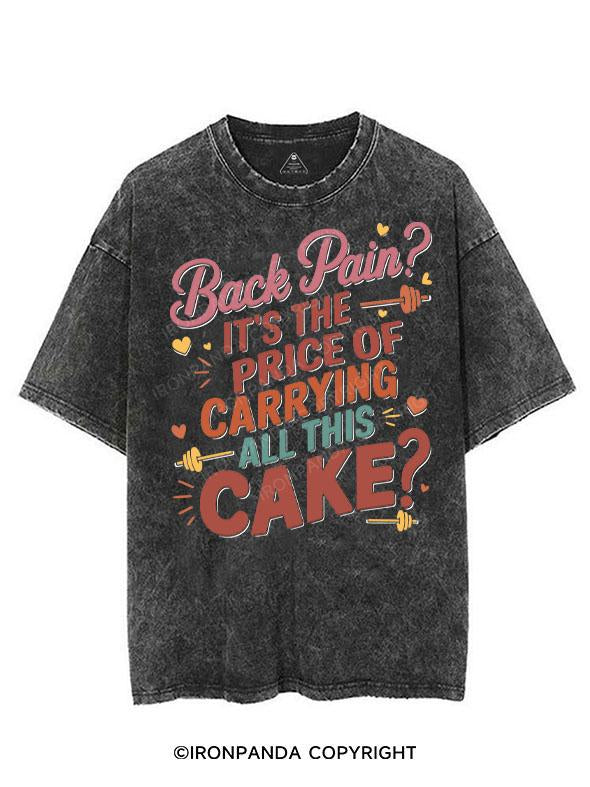 BACK PAIN? IT'S THE PRICE OF CARRYING ALL THIS CAKE VINTAGE GYM SHIRT