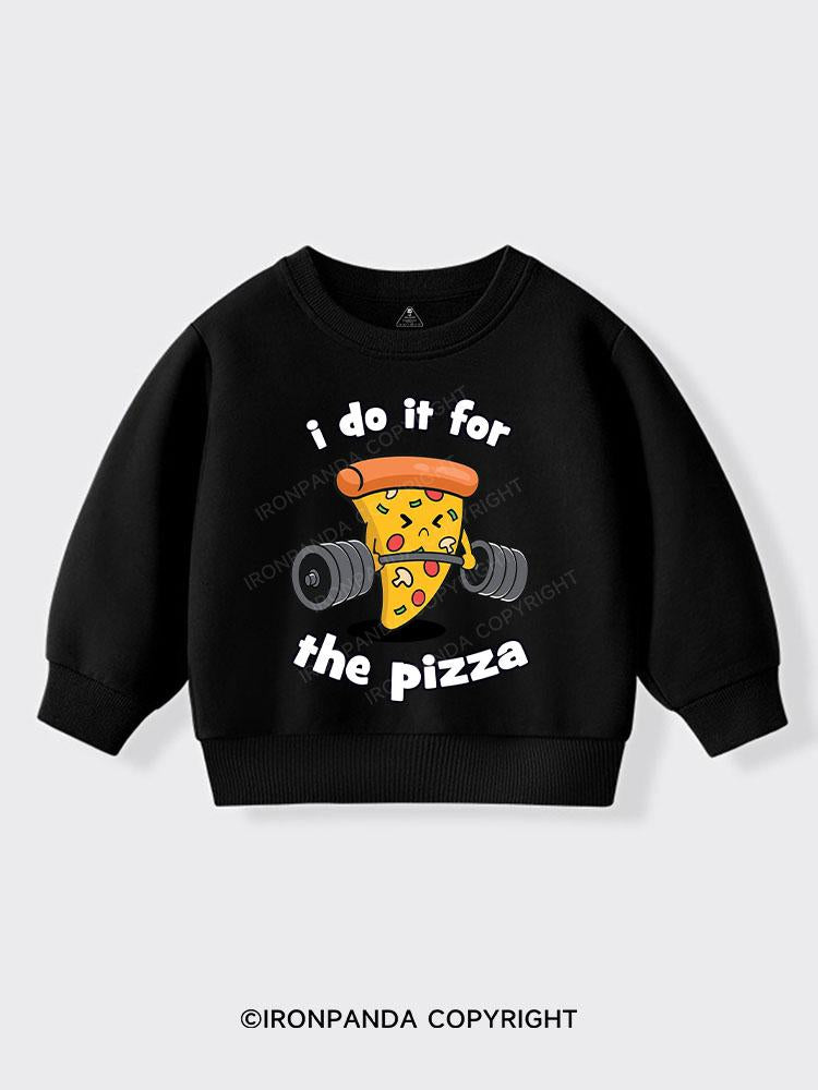 I Do It For The Pizza Kids Sports Sweatshirt
