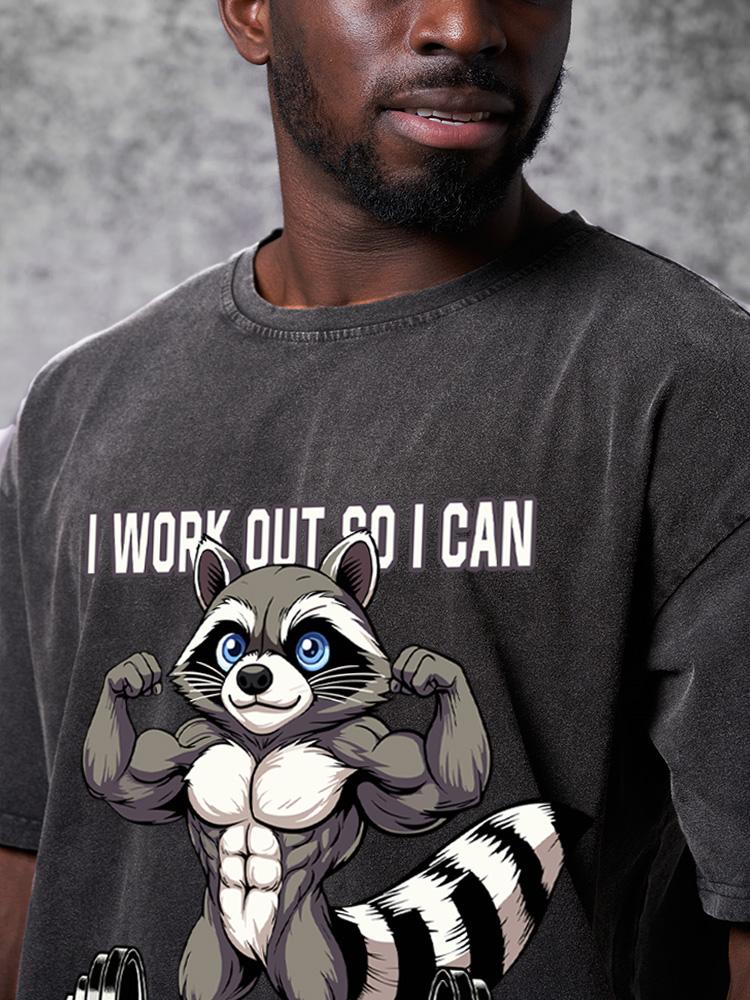 I workout so I can eat garbage Washed Gym Shirt