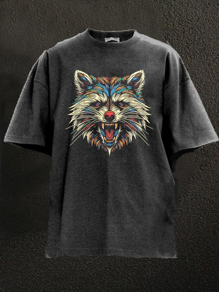 Raccoon Head Washed Gym Shirt