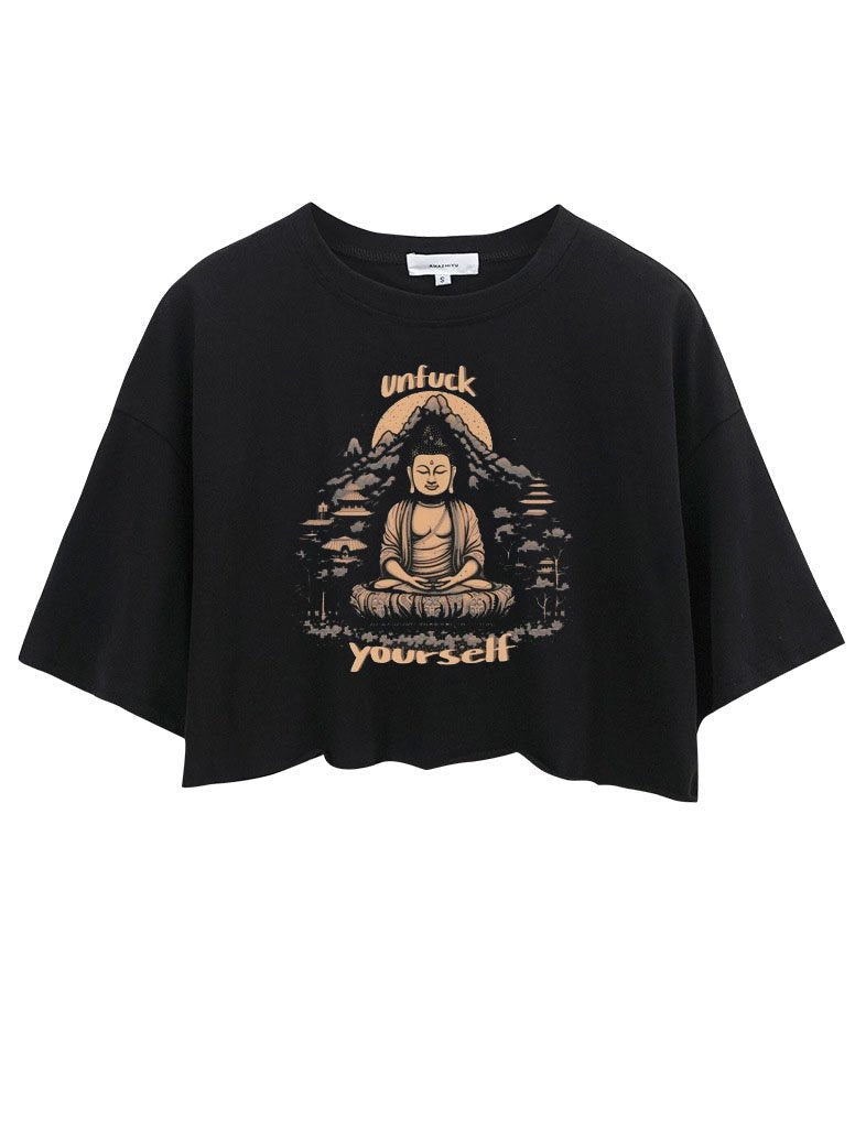 Unfuck yourself Crop Tops