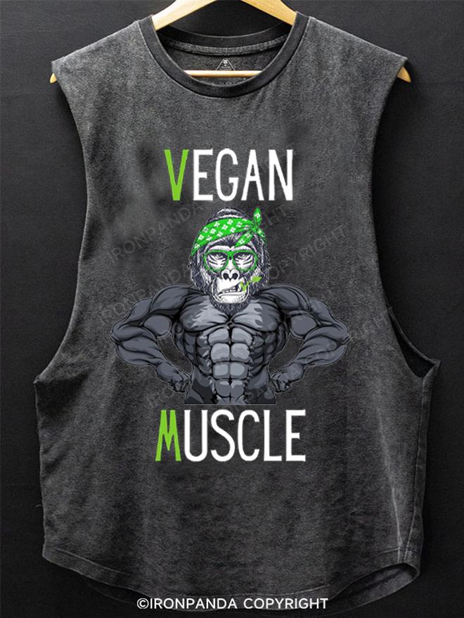 Vegan Power Workout Muscle Gorilla SCOOP BOTTOM COTTON TANK