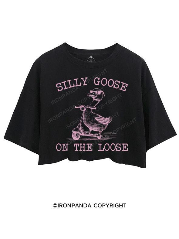 SILLY GOOSE ON THE LOOSE CROP TOPS