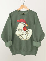Rooster at the Gym Vintage Gym Sweatshirt