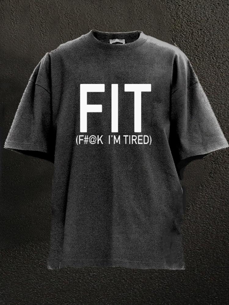Funny Fit Washed Gym Shirt