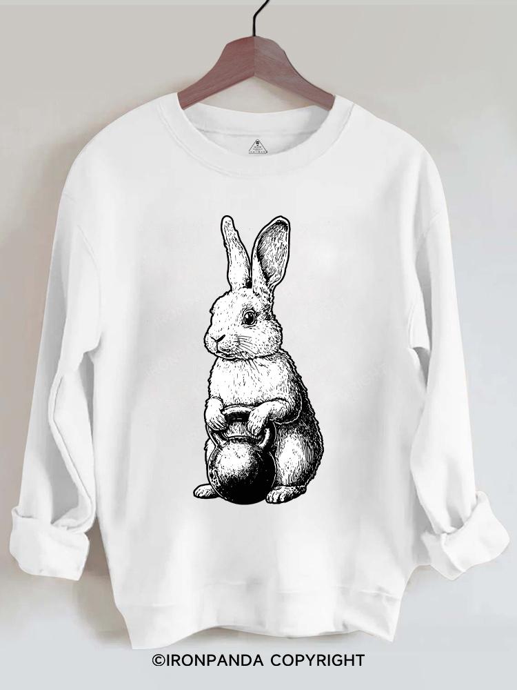 bunny kettlebell  Gym Sweatshirt