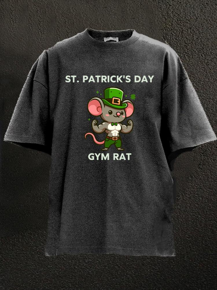 st. patrick's day gym rat Washed Gym Shirt