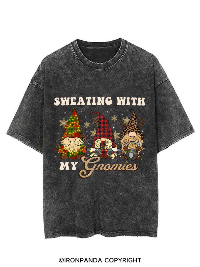 SWEATING WITN  MY GNOMIES VINTAGE GYM SHIRT