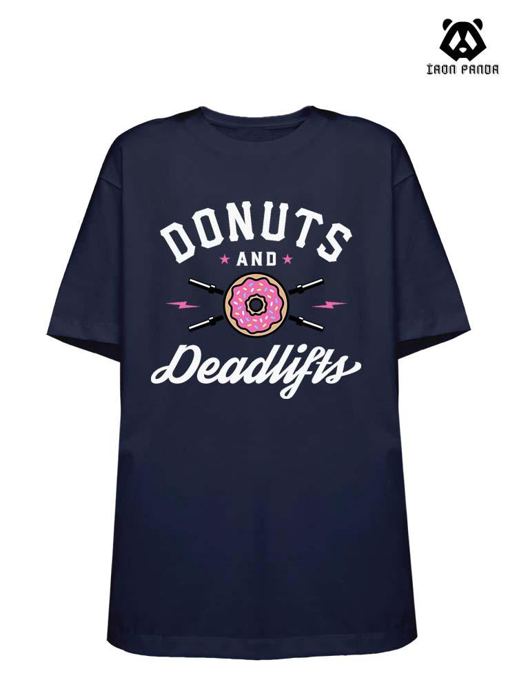 Donuts And Deadlifts Loose fit cotton  Gym T-shirt
