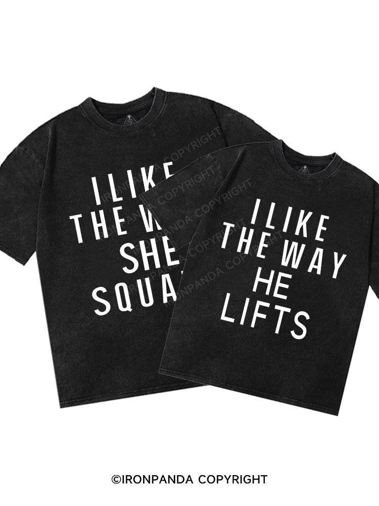 His and Hers Washed Matching Couple Gym Shirt