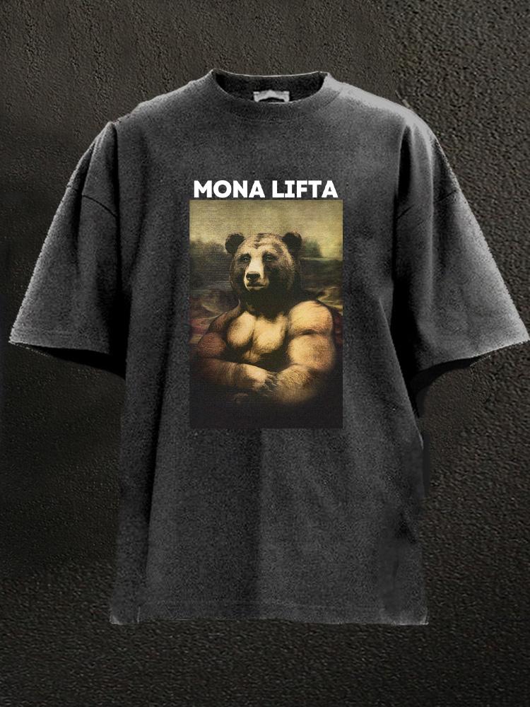 mona lifta bear Washed Gym Shirt