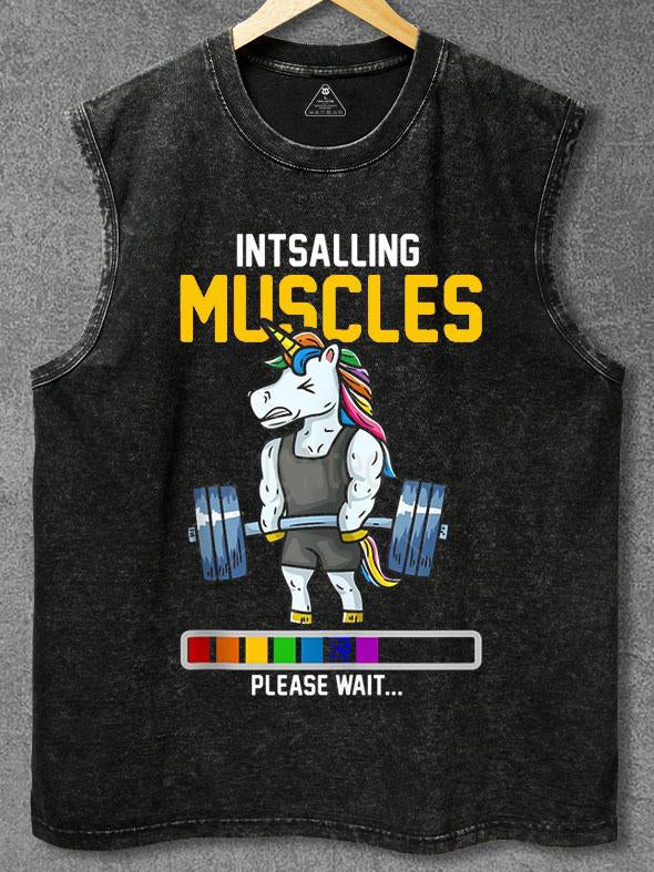 Installing Muscles Unicorn Washed Gym Tank