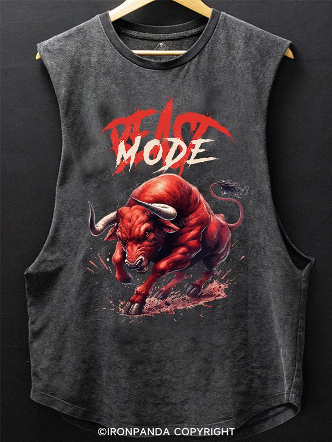 beast mode bull SCOOP BOTTOM COTTON TANK