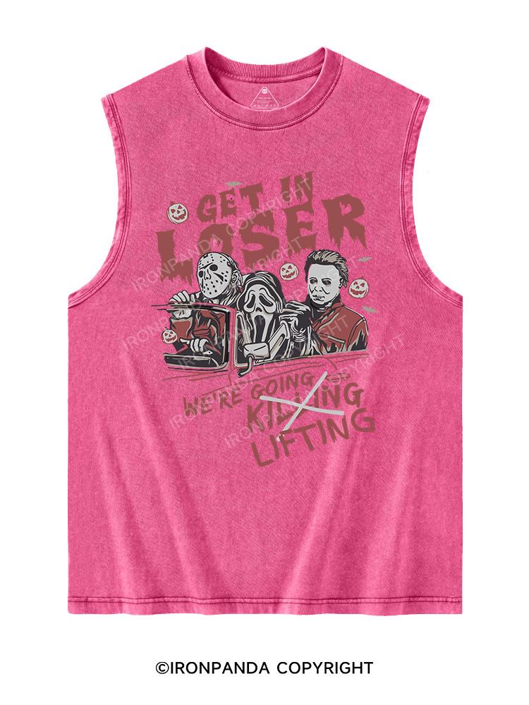 GET IN LOSER WE’RE GOING LIFTING Washed Tank
